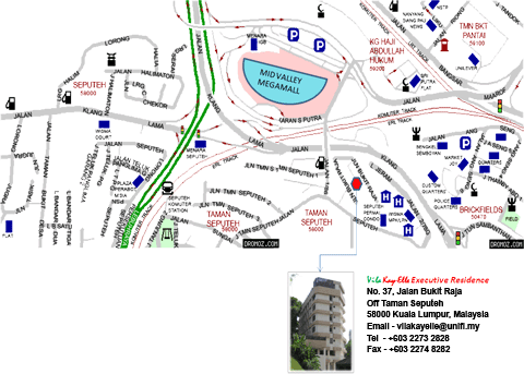 Location Map for Vila Kay-Elle